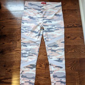 BRAND NEW GUESS PINK GREY LEGGINGS SIZE L